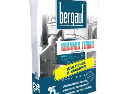 Термостойкий клей для плитки BERGAUF KERAMIK TERMO (25 кг)