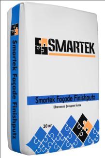Шпатлёвка фасадная финишная Smartek Façade Finishputz (белая, 20 кг)